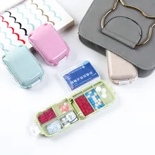 Pill Box Mini Medicine Tablet Week Pillbox Case Container Organizer Health Care Drug Travel Divider Portable Blue Tool