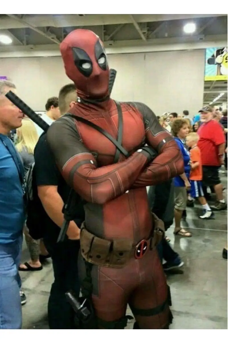 

Marvel Comics Deadpool COSplay Costume Attire Jumpsuit Dress Outfit Uniform Suit Full Set