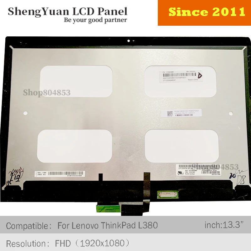

Brand new Display for Lenovo thinkpad L380 LCD toucch screen replacement LP133WF4 SP A5