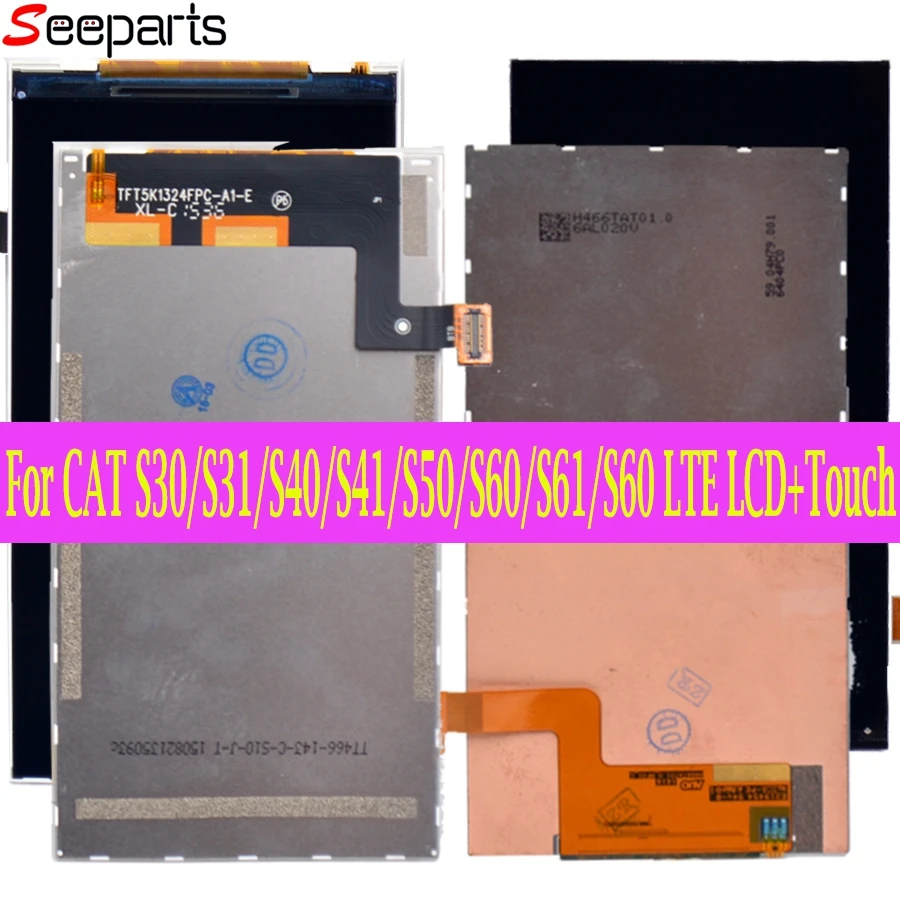 for Caterpillar CAT S60 S30 S31 S40 S41 S50 S61 S60 LTE LCD DIsplay +Touch Screen Digitizer Assembly Replacement (2)
