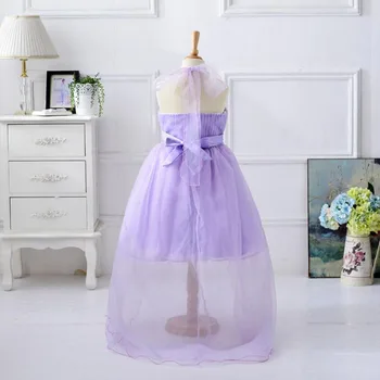 

MERI AMMI ForGirls Wedding Birthday Xmas Purple Blue Pink Party Sleeveless Princess Fancy Dresses For Kids Dressing 3-10 Year
