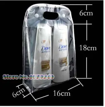 

wholesale12*5.5*17cmSilver colour clear pvc cosmetic bag,hand bag gift bag.size 300piece\lot