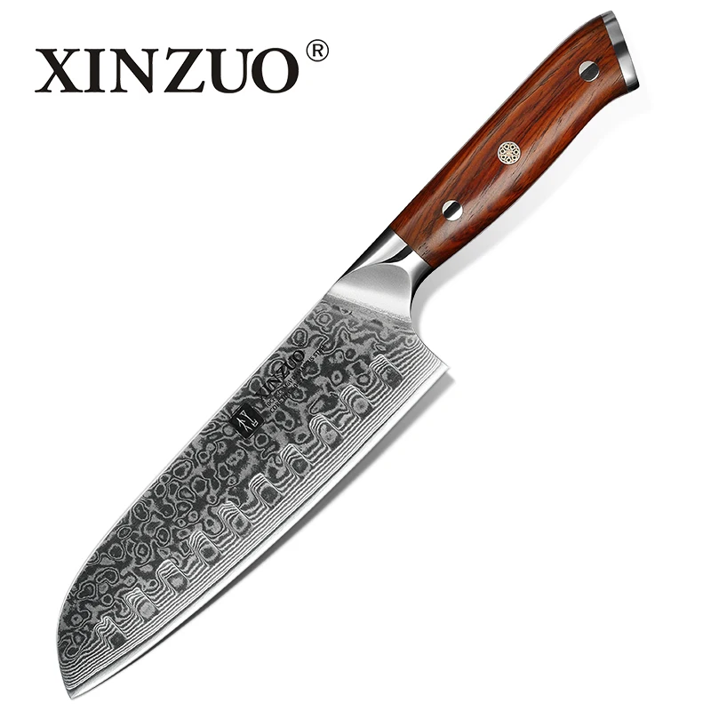 XINZUO 7 inch Japanese Chef Knife Chinese Damascus Stainless Steel