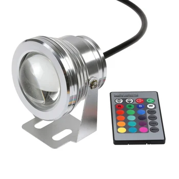 

10pcs 10W RGB IP68 Underwater LED Light Fountain Pool Remote Control 16-Color Changing Waterproof LED Lamp DHL Free Shipping
