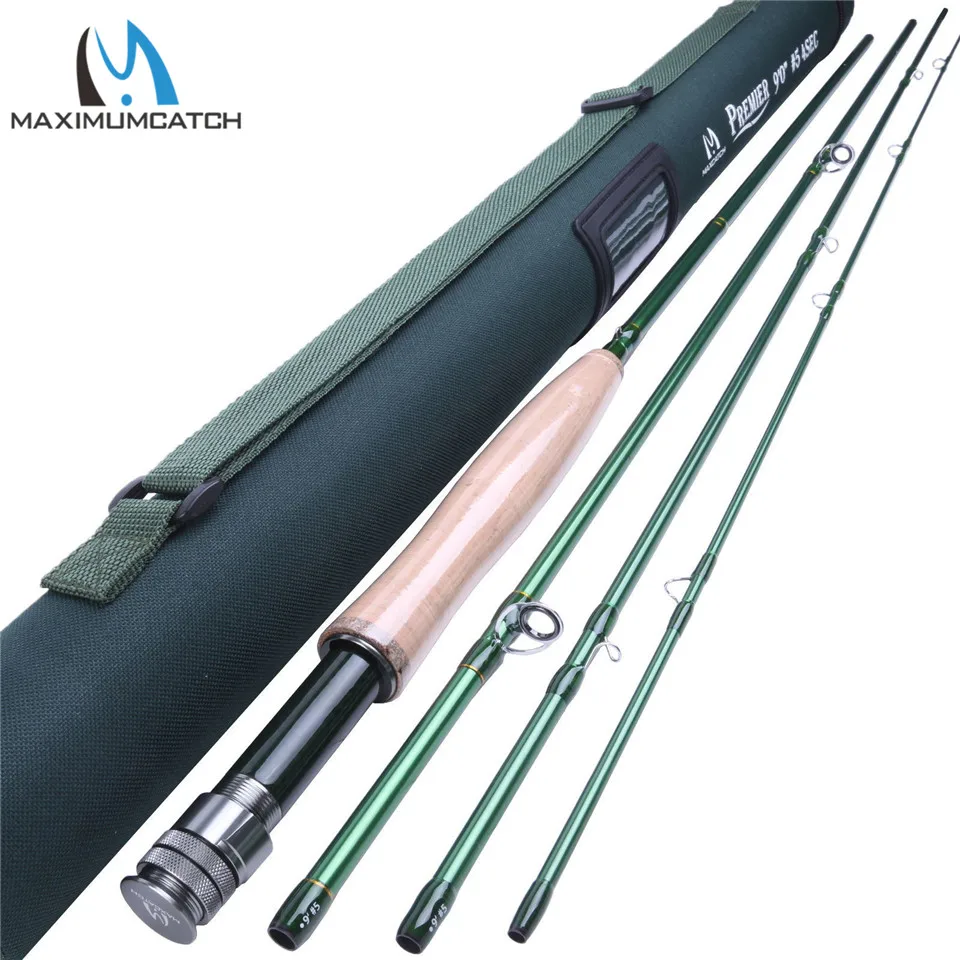 Fly Fishing Rod 24T SK Carbon 9FT 5WT 4SEC Half well Fast Action With