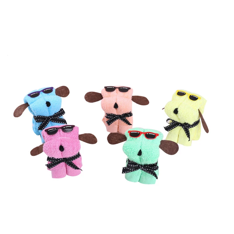 5pcs Cute Dog Shape Cotton Cake Towel Creative Mother's Day Wedding Persent Birthday Gifts 88 @  99 775 YJS Dropship
