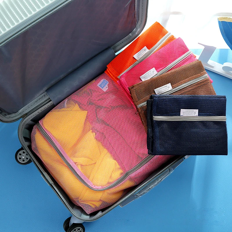 

New Grid Toiletries Storage Bag Travel Cosmetics Bag 5 Colors 4 Sizes Portable Washing Bags Good Quality Travel Organizer Unisex