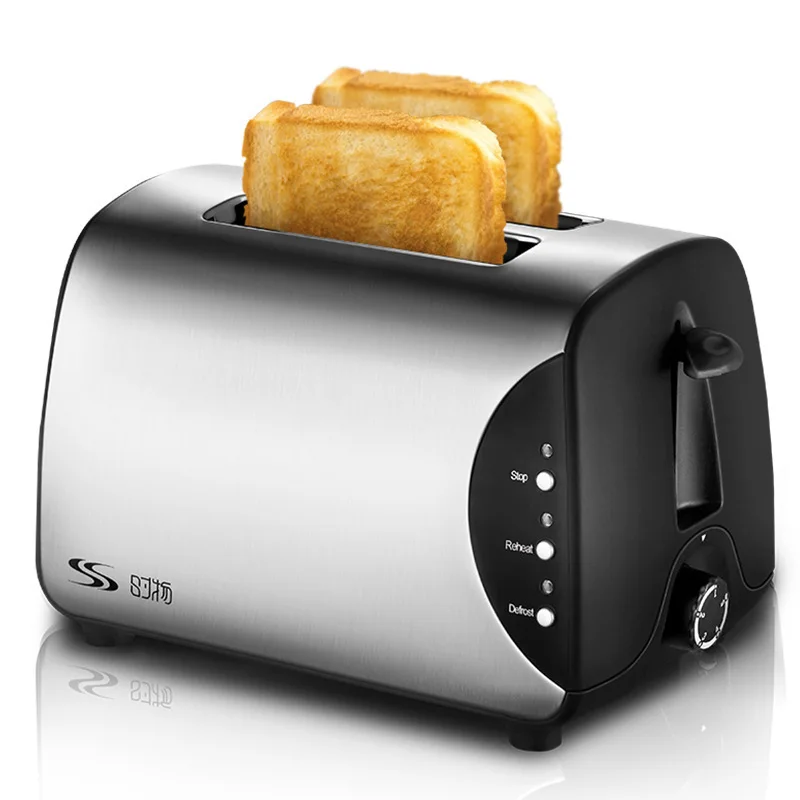 

Toaster 2 Pieces of Household Automatic Stainless Steel Toaster
