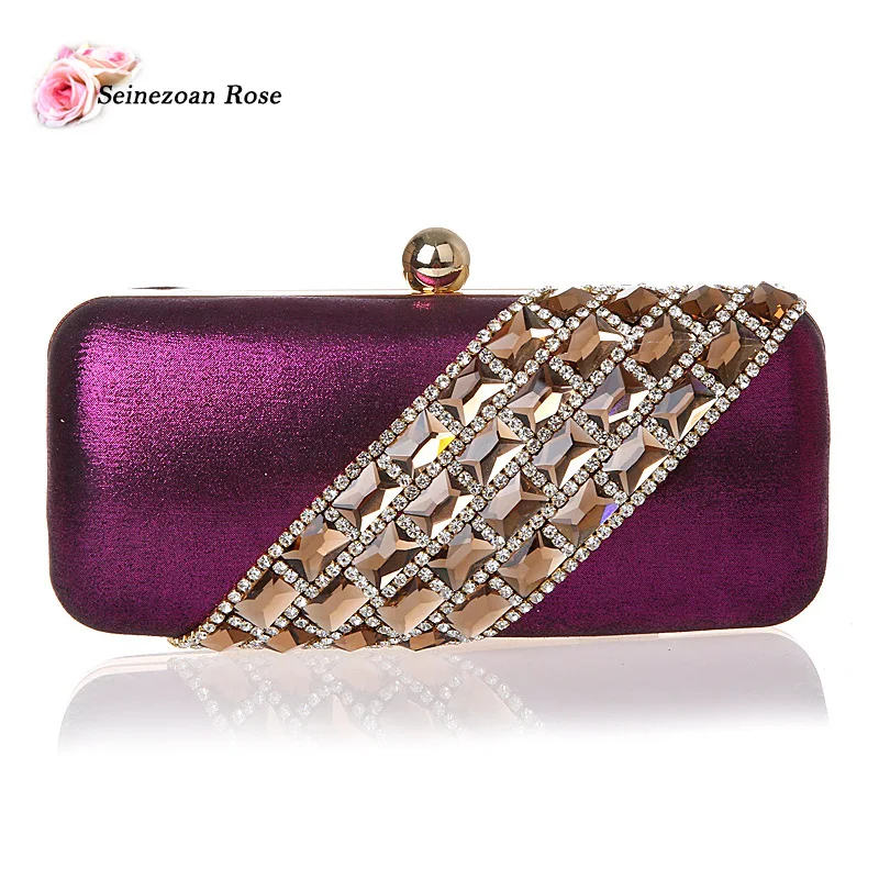 

2016 Luxury Women Acrylic Small Handbags Rhinestoen Evening Wedding Clutch Bags Ladies Designer Purses Shoulder Messenger Bags