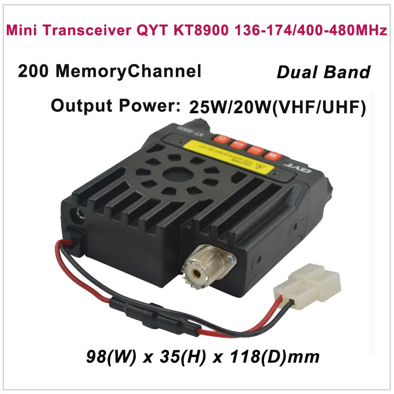 Мини приемопередатчик QYT KT8900 136 174/400 480 МГц двухстороннее радио двухдиапазонный