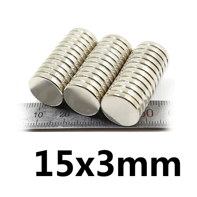 10 шт. 15 мм x 3 мм супер сильный Круглый Дисковые Magnets15 * 3 15x3 редкоземельных Неодимовый магнит N35 15 мм * 3 мм новое поступление