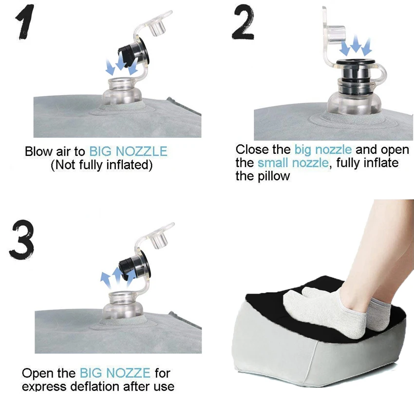 inflatable foot pillow