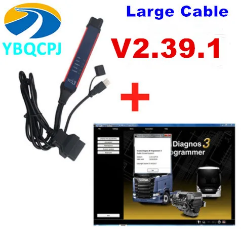 

V2.31 Quality A Large Cable SDP3 VCI3 Scanner For Scania VCI3 2.31 Diagnosis WIFI VCI-3 Wireless Truck Diagnosis Tool