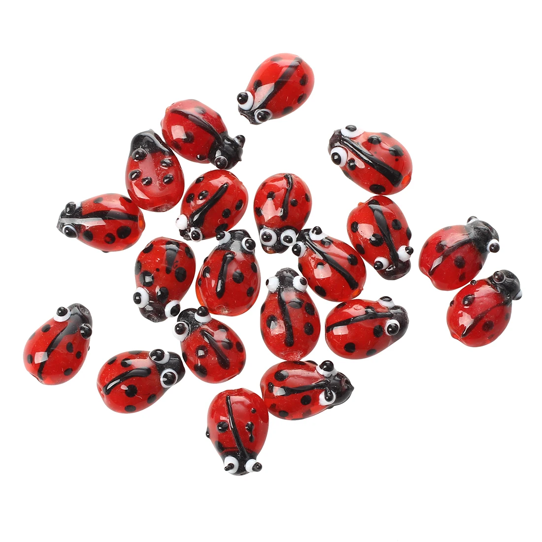 6 X RED LADYBIRD ENAMEL COATED CHARMS//PENDANTS GREAT FOR JEWELLERY MAKING