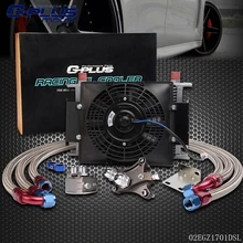 25 Row Oil Cooler+7″ Fan For NISSAN Silvia S13 S14 S15 180SX 200SX 240SX SR20DET