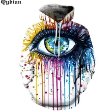 Men Painted eye prints motorcycle sweatshirt Male Moto Hoodie