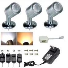 3/4/6/8 шт. Светодиодный прожектор Мини СВЕТОДИОДНЫЙ Светильник направленного света и 1,5 W AC110V 220 V светильник для поверхностного монтажа для кабинета для прилавка витрина