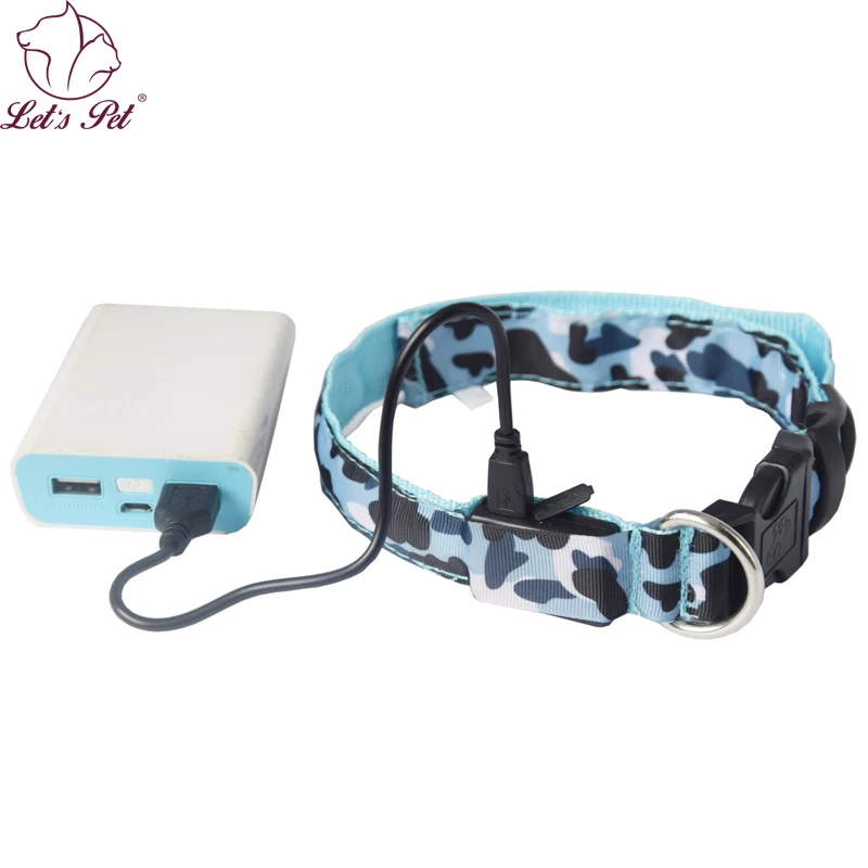 

Pet Dog USB Collar Rechargeable Led Adjustable Luminous Necklace Night Safety dog collar Flashing Glow LED light pet collar