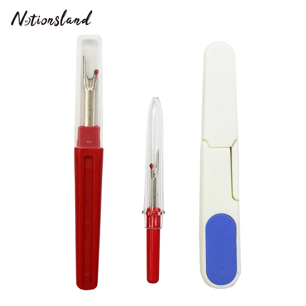 

3pcs/Set Plastic Handle Craft Thread Cutter Seam Ripper Stitch Needle DIY Sewing Accessories Sewing Tools