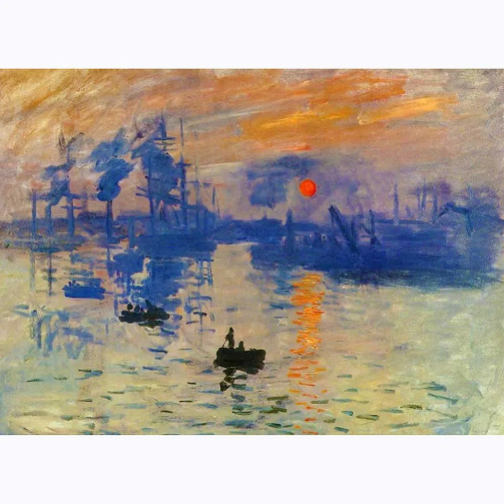 

Home Decoration DIY 5D Diamond Embroidery Monet's sunrise impression Cross Stitch kits Abstract Oil Painting Resin Hobby Craft