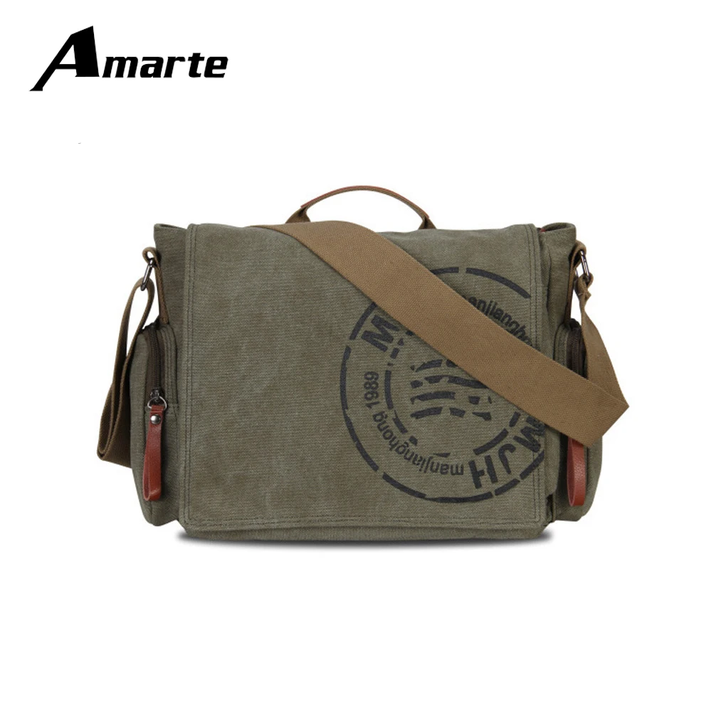 

2018 Male Vintage Men's Messenger Bags Canvas Shoulder Bag Fashion Men Business Crossbody Bag Printing Travel Handbag
