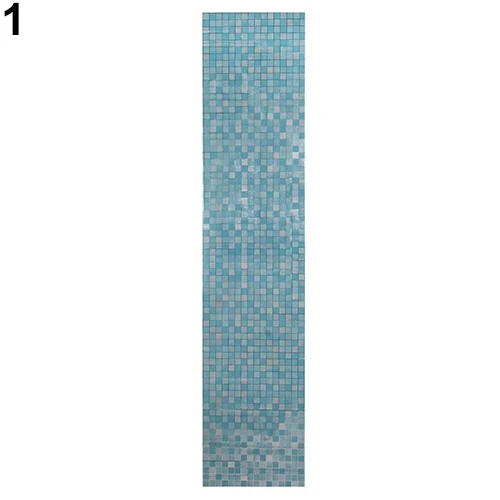 45x200 см Мозаика из алюминиевой фольги самоклеющаяся кухня защита от масла Наклейка на стену DIY ванная комната домашняя настенная плитка отклейка и палка виниловая - Цвет: Blue