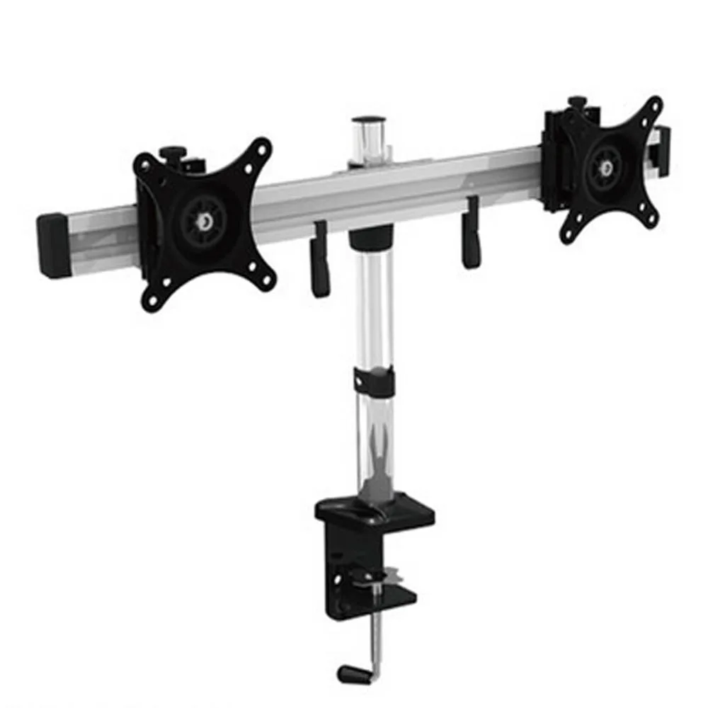 HONGHUA 15" 24" Full Motion Rotating Dual Screen LED LCD Monitor Holder Clamping Desktop