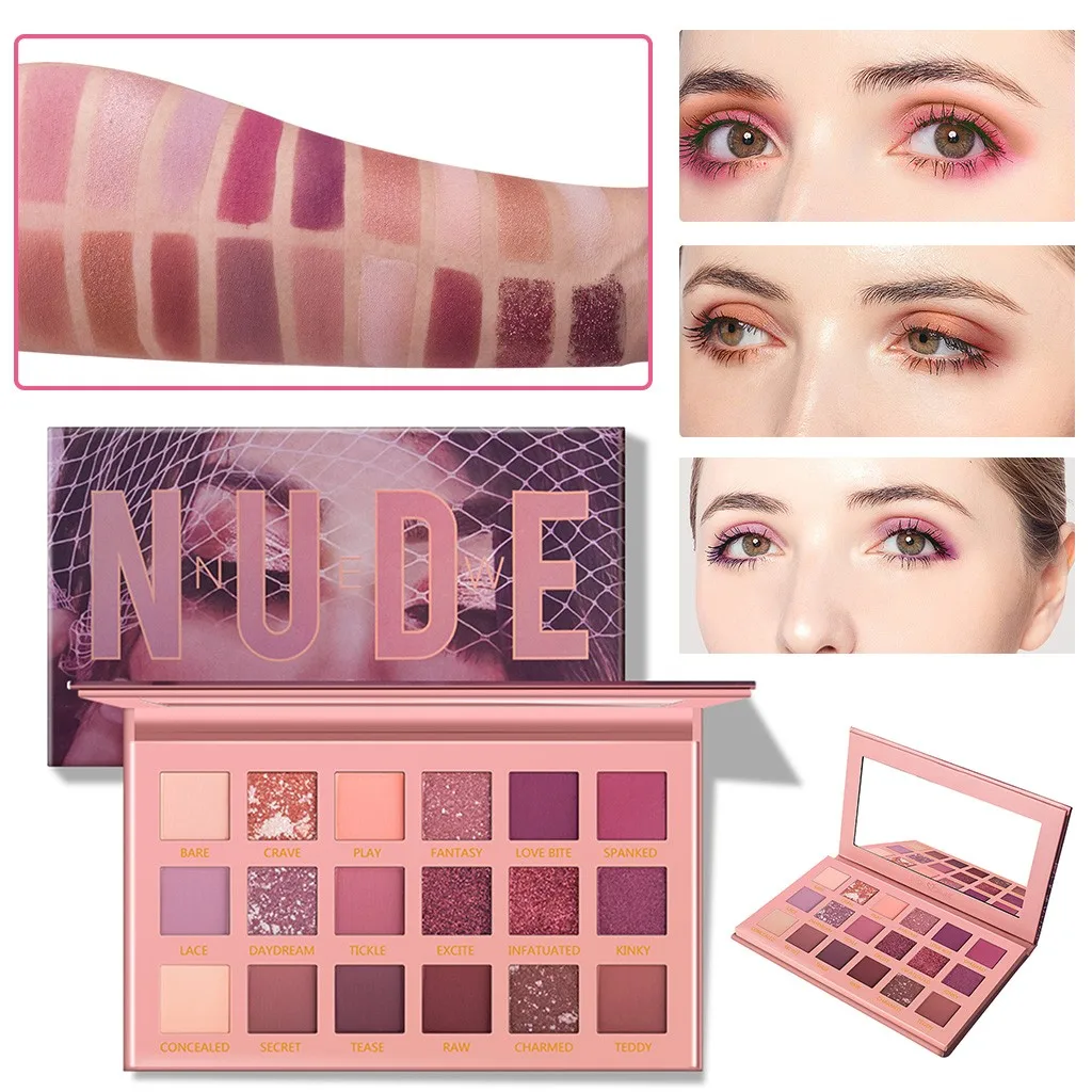 

Rose Desert Eyeshadow Pan 18 Pearl Matte Flake Concealer Big Sequin Eyeshadow 18colors of eye shadow 5.23