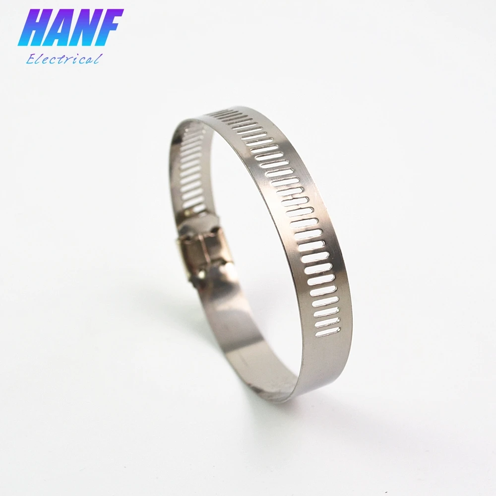 

10pcs 304 Stainless Steel Worm Drive Hose Clamp Tri Fuel Line Pipe Gear Clip Tube Fasterner Spring 51mm-70mm