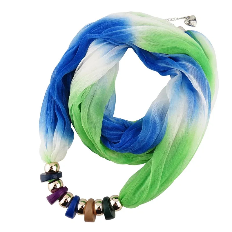 RUNMEIFA кулон, ожерелье, шарф для женщин, шифоновый хлопковый шарф с подвеской, Женские аксессуары, шарф, Прямая поставка - Цвет: 10