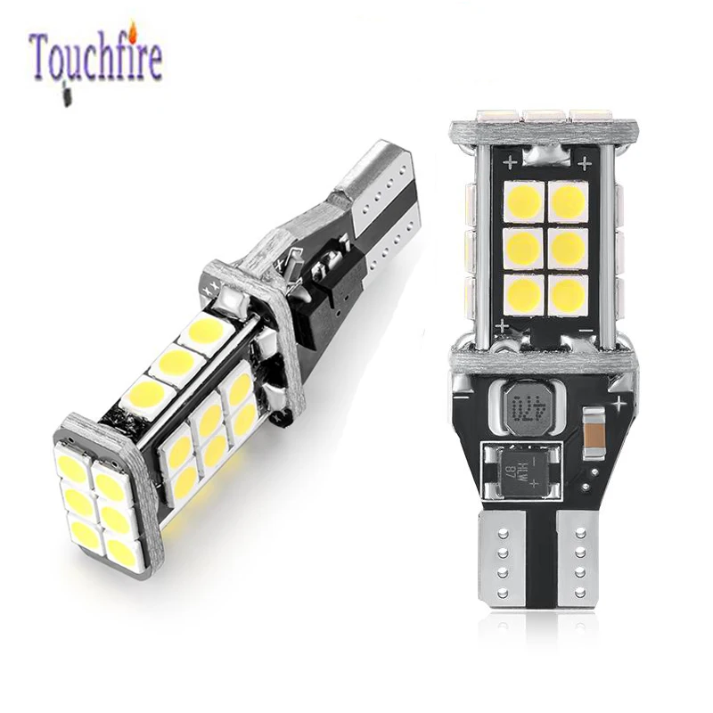 Автомобильная лампа T15 W16W 7440 7443 P21W Canbus 2 шт. 3030SMD 24LED стоп сигнал заднего хода белый
