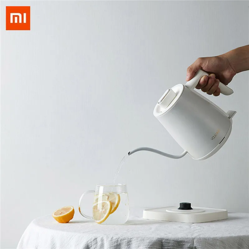 Xiaomi 0.6l чайник для воды мгновенный нагрев Электрический сосуд для кофе контроль температуры авто защита от помех проводной чайник