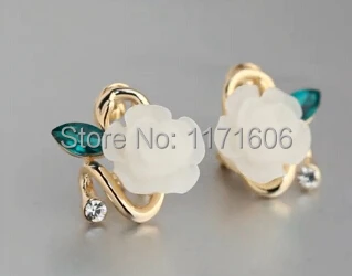Hot Selling EuropeStyle Fashion Cheap crystal resin Earring Ear clip Stud earrings | Украшения и аксессуары