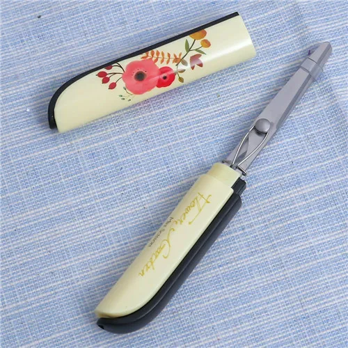 Креативные пластиковые ножницы для скрапбукинга в виде ручки Kawaii для детей, подарок для украшения дома, новинка, школьные ножницы для рукоделия - Цвет: Цвет: желтый