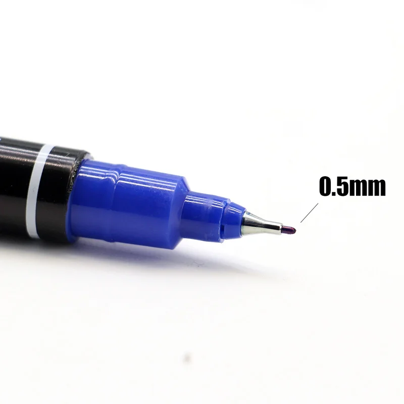 5 шт. перманентные маркеры, ручки для татуировки, черные, синие, красные, чернила большой емкости, 0,5 мм и 1 мм, инструмент для чернил, хорошие водонепроницаемые чернила