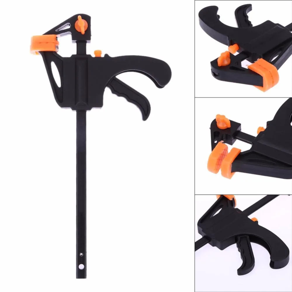 

4 Inch Quick Ratchet Release Speed Squeeze Wood working F Clip Work Bar Clamp Clips Kit Spreader Gadget Tool DIY Hand
