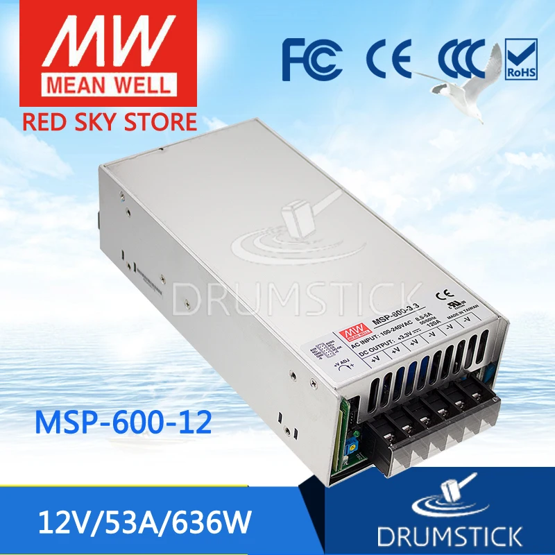 MEAN WELL MSP-600-12 12V 53A meanwell MSP-600 12V 636W Single Output Medical Type Power Supply MEAN WELL MSP-600-12 12V 53A meanwell MSP-600 12V 636W Single Output Medical Type Power Supply