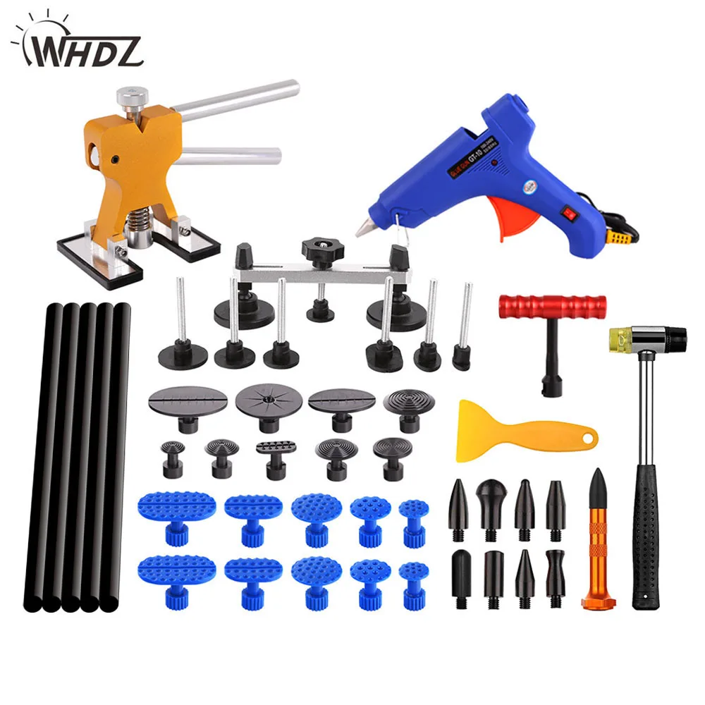 

WHDZ PDR Tools Paintless Dent Repair Tools Car Hail Damage Repair Tool Hot Melt Glue Sticks Glue Gun Puller Tabs Kit Ferramentas