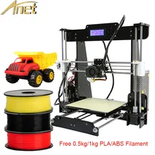 Бесплатная 0.5 кг/1 кг pla/ABS нити лучше для Анет A8 Высокая точность RepRap Prusai3 DIY 3D комплект принтера с 8 ГБ SD карты ЖК-дисплей Экран