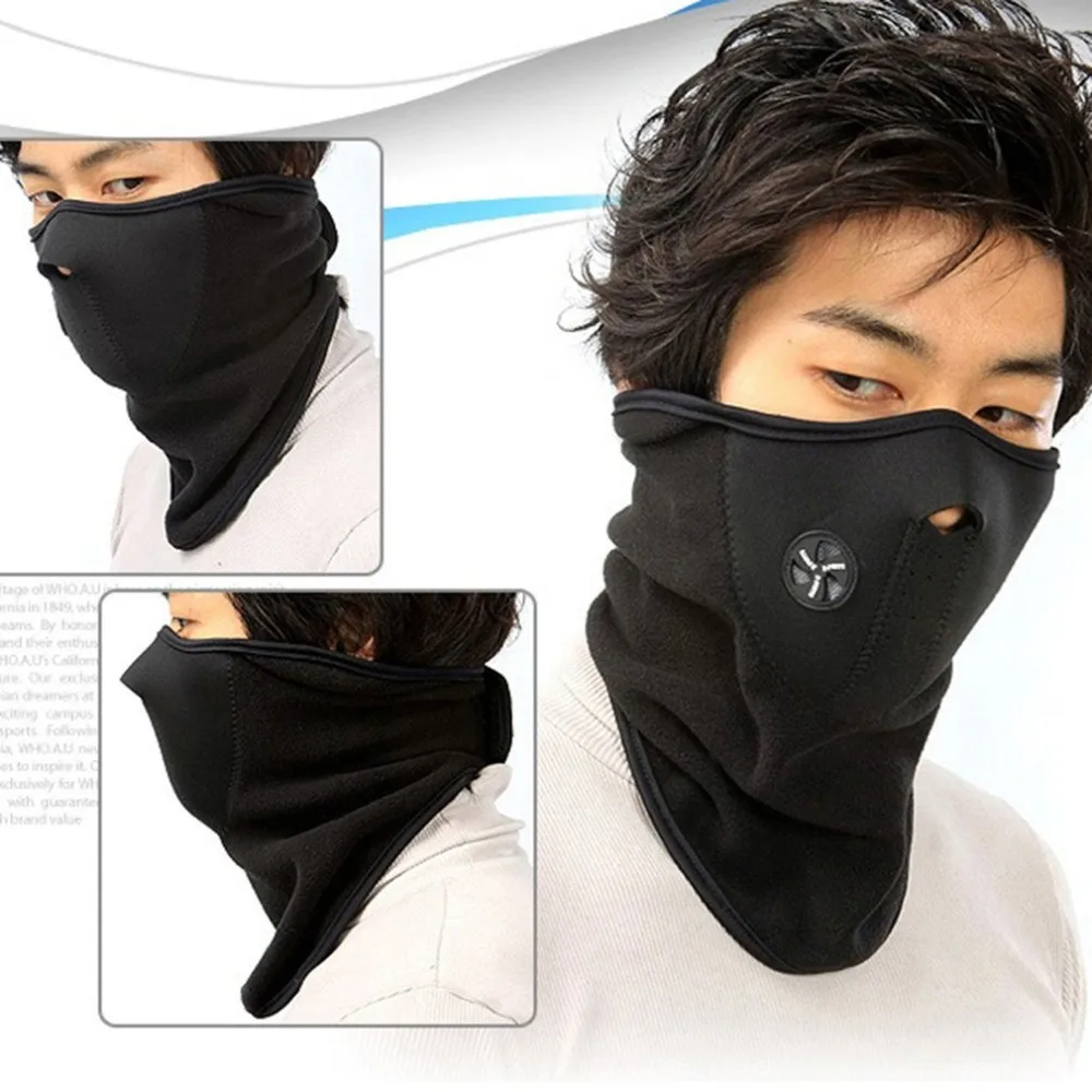 

Dust-proof cycling face mask man women Windproof Ski Mask Winter ear protector Black Warm Face masks