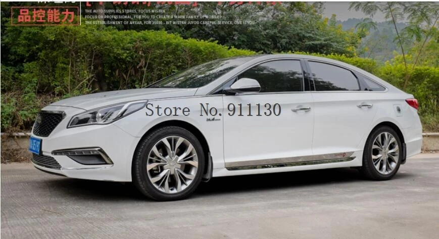 Stainless steel Side Molding Trim Chrome For Hyundai Sonata 9 2016 2017 2018 2019 | Автомобили и мотоциклы