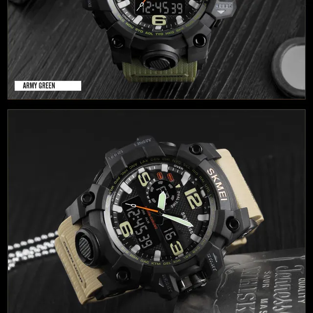 SKMEI Top Marka Sport Watch mężczyźni Military Digital zegarki 5Bar wodoodporne Dual Display zegarki na rękę Relogio męski 1155 tanie i dobre opinie Quartz Wristwatches Klamra Okrągłe Chronograph Stop Watch Week Display Swim Alarm Complete Calendar LED display Shock Resistant Multiple Time Zone Water Resistant Back Light SKMEI Top Marka Sport Watch mężczyźni Military Digital zegarki 5Bar wodoodporne Dual Display zegarki na rękę Relogio męski 1155 tanie i dobre opinie Quartz Wristwatches Klamra Okrągłe Chronograph Stop Watch Week Display Swim Alarm Complete Calendar LED display Shock Resistant Multiple Time Zone Water Resistant Back Light
