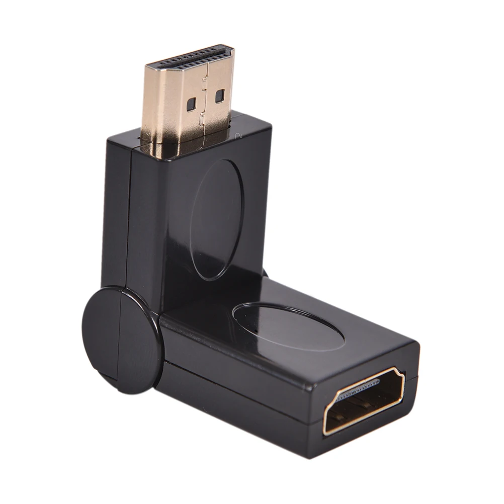 Портативный Micro HDMI папа к Женский 180/360 градусов вращающийся 90 правый угол адаптер
