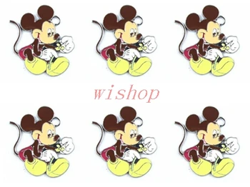 

Wholesale 50 Pcs Classic Cartoon Mickey And Flowers Metal Charm Pendants Jewelry Making Gift W154