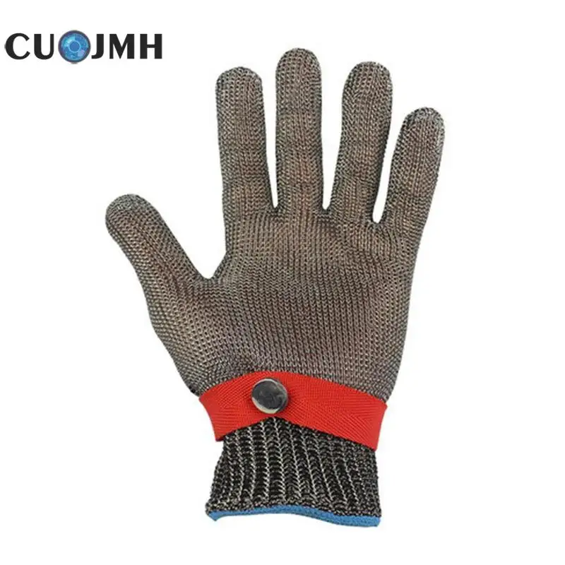 

1 Pcs Cut-resistant Gloves Red And Blue Stainless Steel Personal Protective Device Work Gloves Durable Cut-resistant Gloves