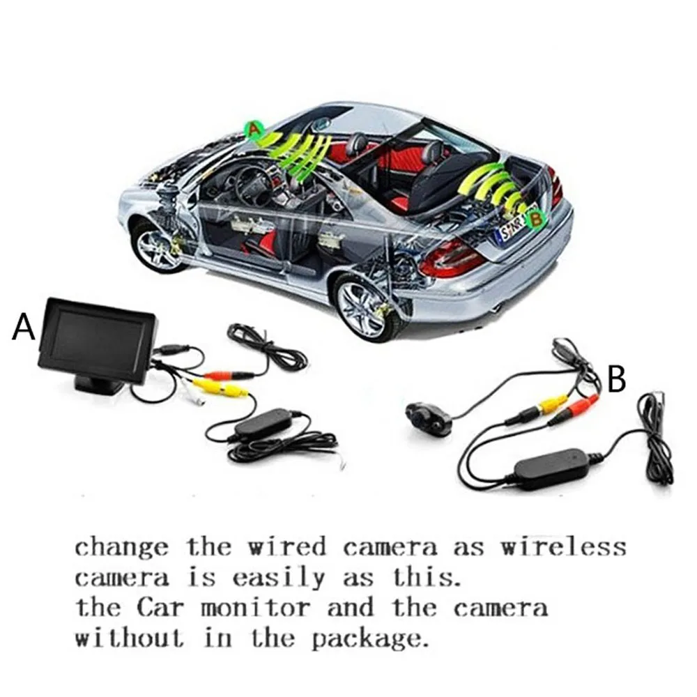 Автомобильная камера заднего вида 2,4 ГГц RCA цветной видео автомобильный беспроводной передатчик приемник g для заднего вида камера заднего вида/Передняя автомобильная камера
