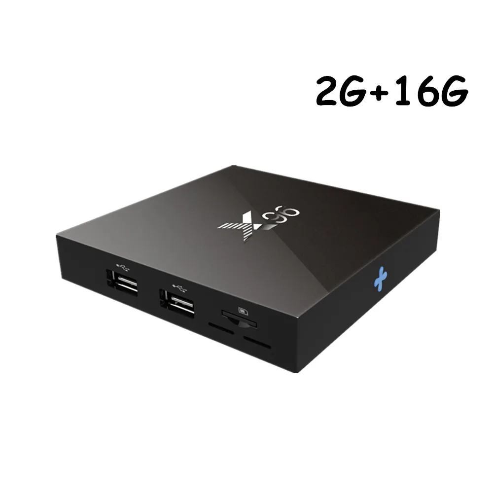 X96 Android tv Box Amlogic S905X четырехъядерный 1G/8G или 2G/16G Android 6,0 Smart tv Box H.265 4K* 2K 2,4G Wifi HDMI 2,0 медиаплеер - Цвет: DDRIII 2GB 16GB