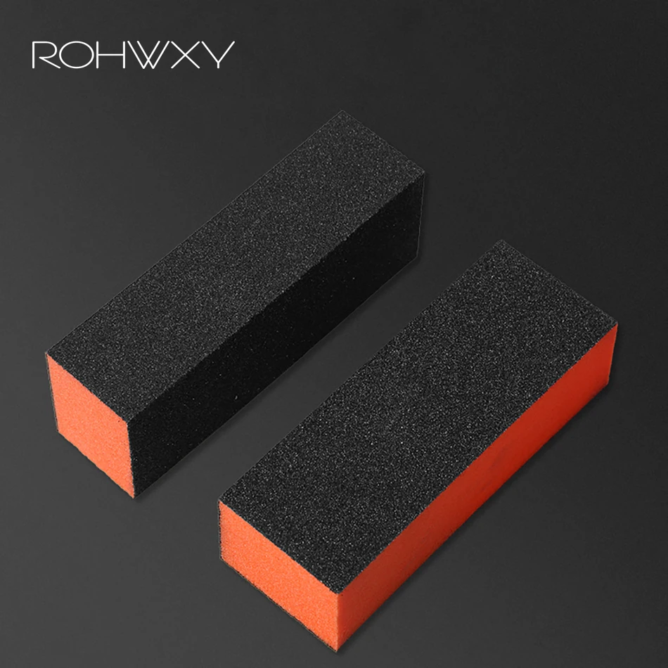 ROHWXY 1/3 шт Мини пилки для ногтей гравий Блок Губка УФ гель шлифовальный пилка