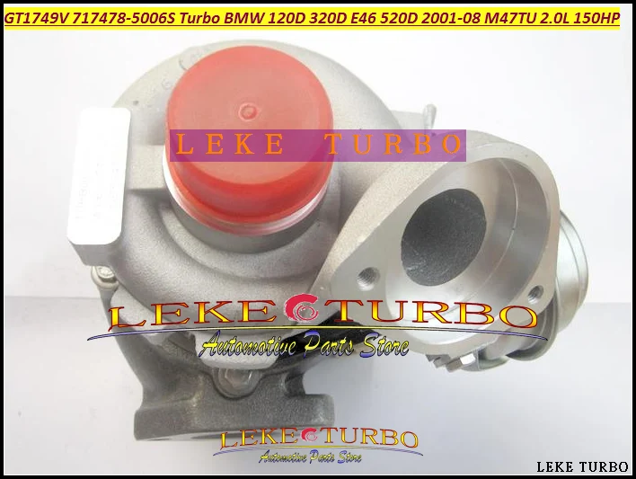 GT1749V 717478-5006S 717478-0001 717478 Turbo Turbocharger For BMW 120D 320D E46 520D 2001-08 M47TU 2.0L 150HP (1)
