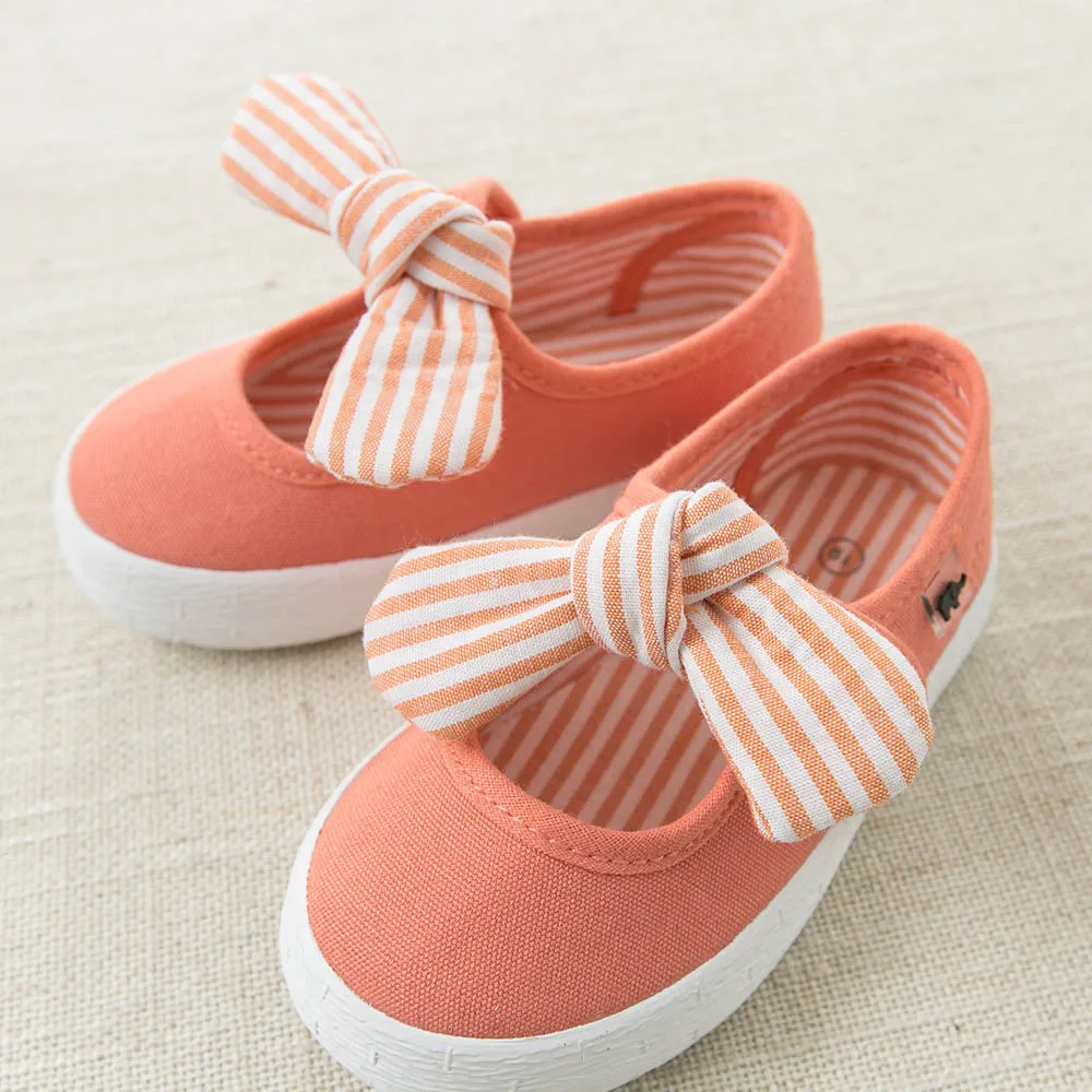 DB4719  Dave & Bella baby spring  new striped canvas shoes blue pink rose casual shoes  4 colors